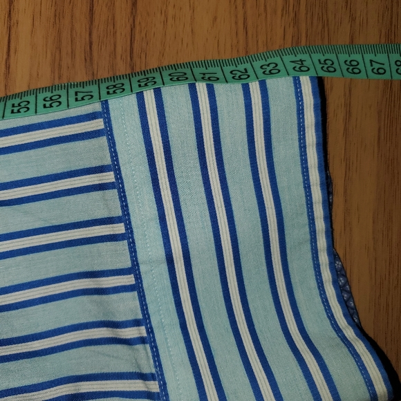 Tommy Bahama  Dress Shirt Long Sleeve 2XB White Blue Striped Big & Tall Cuffs - Picture 8 of 10